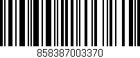 Código de barras (EAN, GTIN, SKU, ISBN): '858387003370'