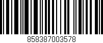 Código de barras (EAN, GTIN, SKU, ISBN): '858387003578'