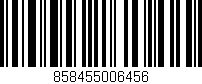 Código de barras (EAN, GTIN, SKU, ISBN): '858455006456'