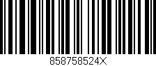 Código de barras (EAN, GTIN, SKU, ISBN): '858758524X'