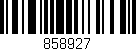 Código de barras (EAN, GTIN, SKU, ISBN): '858927'