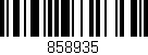 Código de barras (EAN, GTIN, SKU, ISBN): '858935'