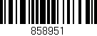 Código de barras (EAN, GTIN, SKU, ISBN): '858951'