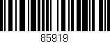Código de barras (EAN, GTIN, SKU, ISBN): '85919'