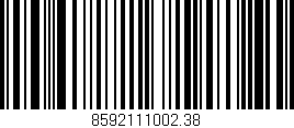 Código de barras (EAN, GTIN, SKU, ISBN): '8592111002.38'