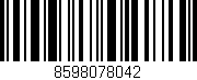 Código de barras (EAN, GTIN, SKU, ISBN): '8598078042'