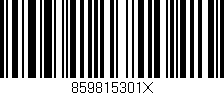 Código de barras (EAN, GTIN, SKU, ISBN): '859815301X'