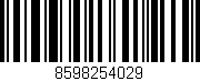 Código de barras (EAN, GTIN, SKU, ISBN): '8598254029'