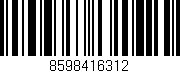 Código de barras (EAN, GTIN, SKU, ISBN): '8598416312'
