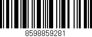 Código de barras (EAN, GTIN, SKU, ISBN): '8598859281'