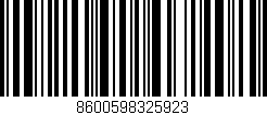 Código de barras (EAN, GTIN, SKU, ISBN): '8600598325923'