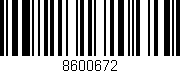 Código de barras (EAN, GTIN, SKU, ISBN): '8600672'