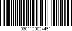 Código de barras (EAN, GTIN, SKU, ISBN): '8601120024451'