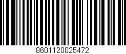 Código de barras (EAN, GTIN, SKU, ISBN): '8601120025472'