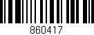 Código de barras (EAN, GTIN, SKU, ISBN): '860417'
