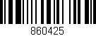 Código de barras (EAN, GTIN, SKU, ISBN): '860425'