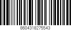 Código de barras (EAN, GTIN, SKU, ISBN): '8604318275543'