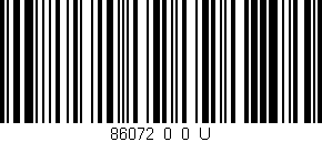 Código de barras (EAN, GTIN, SKU, ISBN): '86072_0_0_U'
