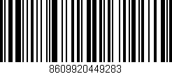 Código de barras (EAN, GTIN, SKU, ISBN): '8609920449283'