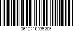Código de barras (EAN, GTIN, SKU, ISBN): '8612718065206'