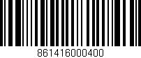 Código de barras (EAN, GTIN, SKU, ISBN): '861416000400'