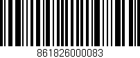 Código de barras (EAN, GTIN, SKU, ISBN): '861826000083'