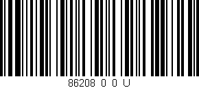 Código de barras (EAN, GTIN, SKU, ISBN): '86208_0_0_U'