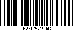 Código de barras (EAN, GTIN, SKU, ISBN): '8627175419844'