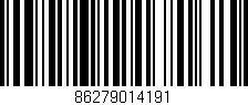 Código de barras (EAN, GTIN, SKU, ISBN): '86279014191'