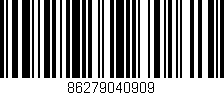 Código de barras (EAN, GTIN, SKU, ISBN): '86279040909'