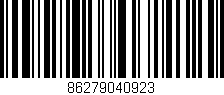 Código de barras (EAN, GTIN, SKU, ISBN): '86279040923'