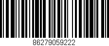 Código de barras (EAN, GTIN, SKU, ISBN): '86279059222'