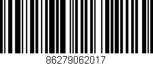 Código de barras (EAN, GTIN, SKU, ISBN): '86279062017'