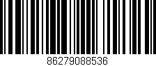 Código de barras (EAN, GTIN, SKU, ISBN): '86279088536'
