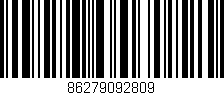 Código de barras (EAN, GTIN, SKU, ISBN): '86279092809'