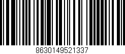 Código de barras (EAN, GTIN, SKU, ISBN): '8630149521337'