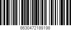 Código de barras (EAN, GTIN, SKU, ISBN): '8630472189198'