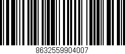 Código de barras (EAN, GTIN, SKU, ISBN): '8632559904007'