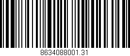 Código de barras (EAN, GTIN, SKU, ISBN): '8634088001.31'
