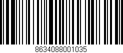 Código de barras (EAN, GTIN, SKU, ISBN): '8634088001035'