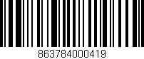 Código de barras (EAN, GTIN, SKU, ISBN): '863784000419'