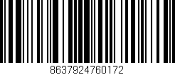 Código de barras (EAN, GTIN, SKU, ISBN): '8637924760172'