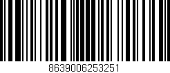 Código de barras (EAN, GTIN, SKU, ISBN): '8639006253251'