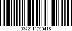 Código de barras (EAN, GTIN, SKU, ISBN): '8642111393415'