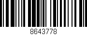 Código de barras (EAN, GTIN, SKU, ISBN): '8643778'