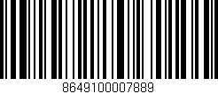 Código de barras (EAN, GTIN, SKU, ISBN): '8649100007889'
