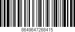 Código de barras (EAN, GTIN, SKU, ISBN): '8649647268415'