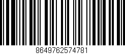 Código de barras (EAN, GTIN, SKU, ISBN): '8649762574781'
