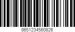 Código de barras (EAN, GTIN, SKU, ISBN): '8651234560826'