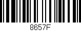 Código de barras (EAN, GTIN, SKU, ISBN): '8657F'